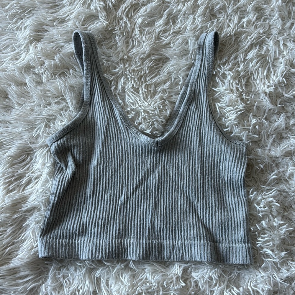 Urban outfitters crop top tank size small - stone gray color